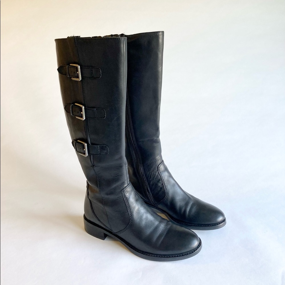 genuine leather knee high boots